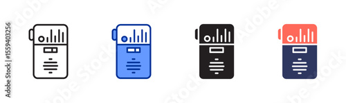 Voice Recorder icon sheet multiple style collection