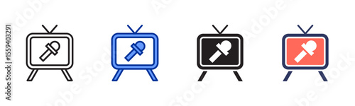 News Report icon sheet multiple style collection