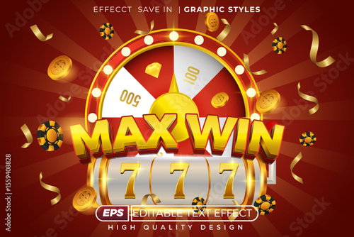 max win 3d editable text effect template
