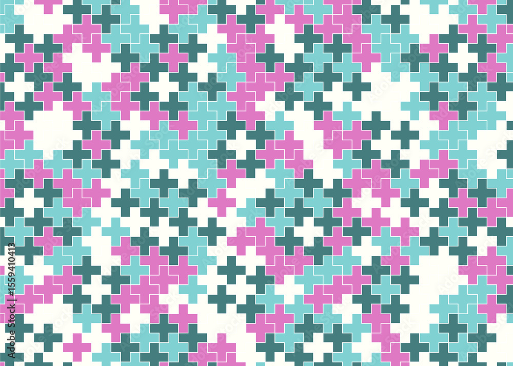 Fototapeta premium 幾何学的なタイル模様 背景