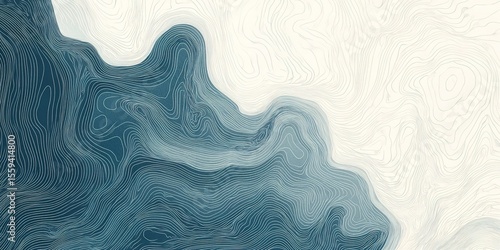 Topographic line map background, simple lines, monochrome, vector illustration, topography contour pattern on a white background. Flat design. Minimalism. Vector graphics.