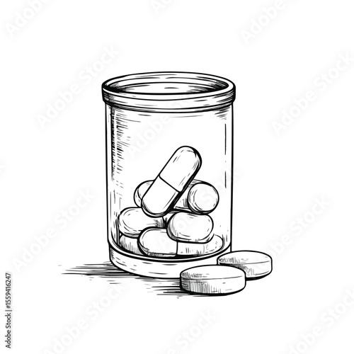 Effervescent Tablet Cartoon Vector and Illustration