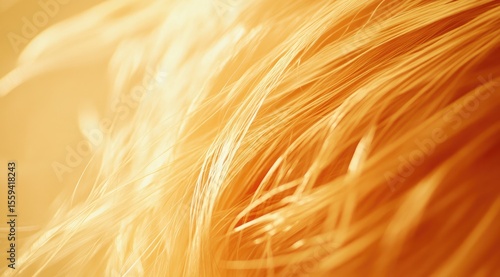 Close-up of a golden-orange fibrous material