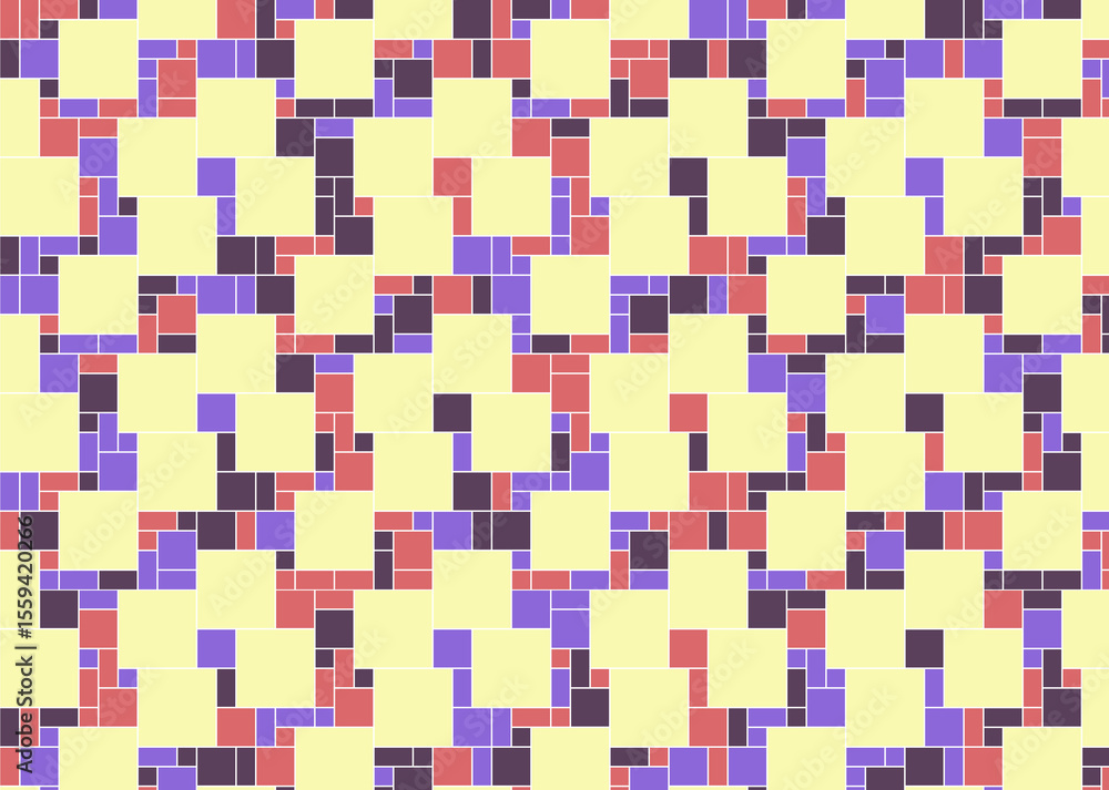 Fototapeta premium 幾何学的なタイル模様 背景