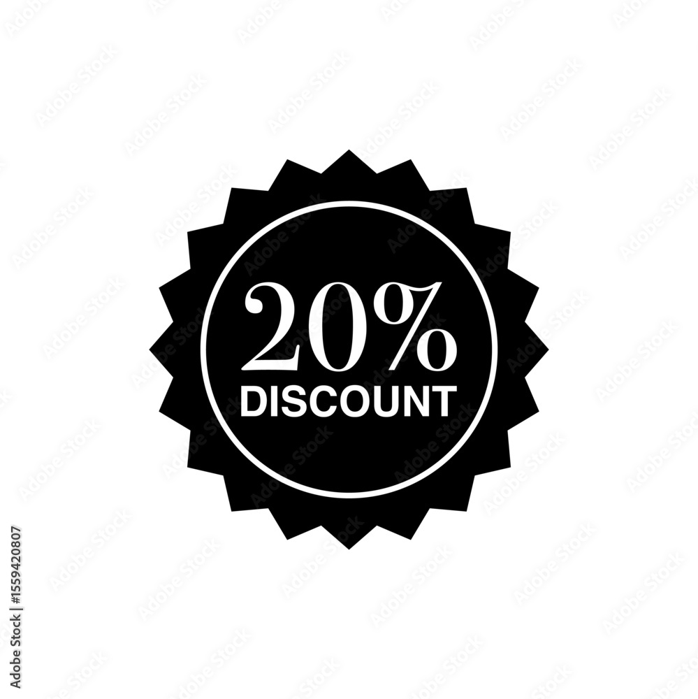 20 Percent Off Discount Vector 20 Percent Off Discount Vector