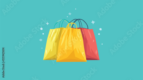 Flat Vector Illustration of Fabric Bag Icon