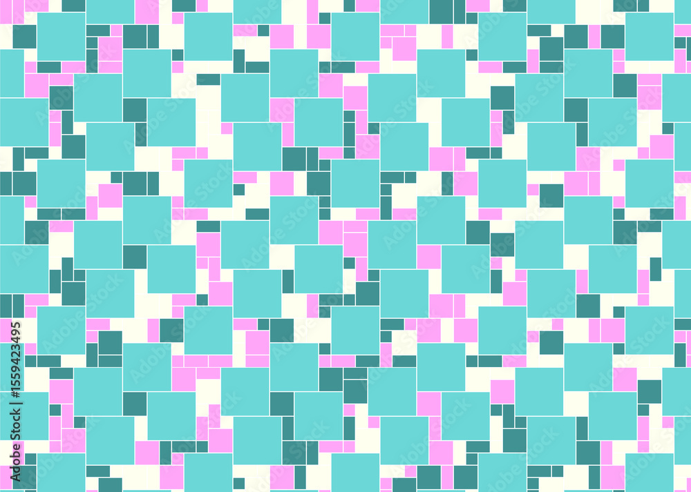 Fototapeta premium 幾何学的なタイル模様 背景