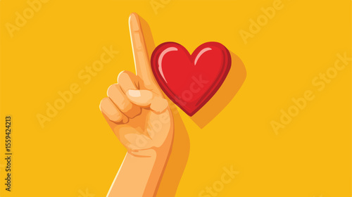 Expressing Love with 'I Love You' Hand Gesture in Red
