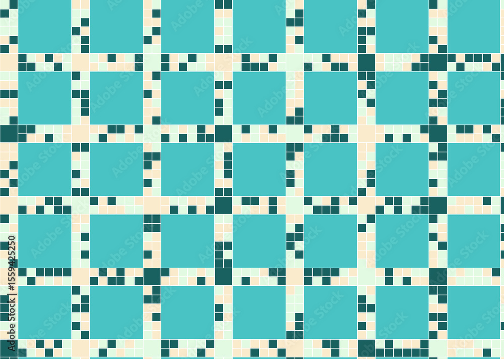 Fototapeta premium 幾何学的なタイル模様 背景