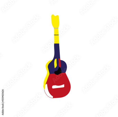 Ilustración minimalista de un instrumento musical tradicional con estilo moderno. Ideal para iconos culturales, identidad visual y proyectos artísticos o educativos.