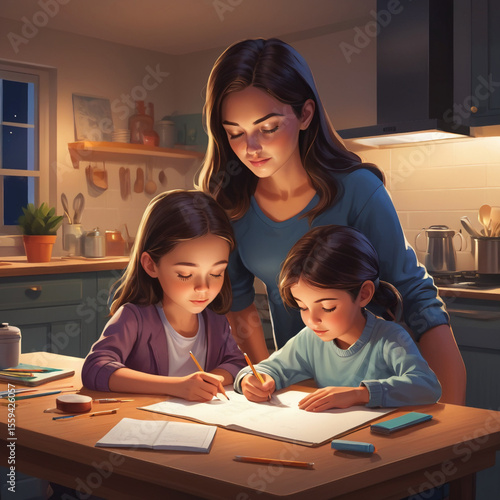 Family Studying