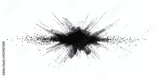 Abstract black ink splatter
