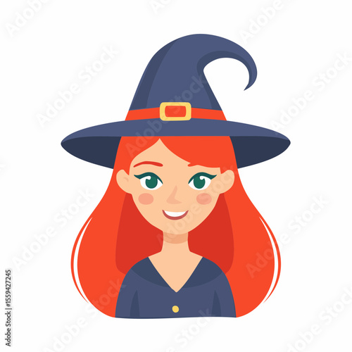 Cute Cartoon Halloween Witc...