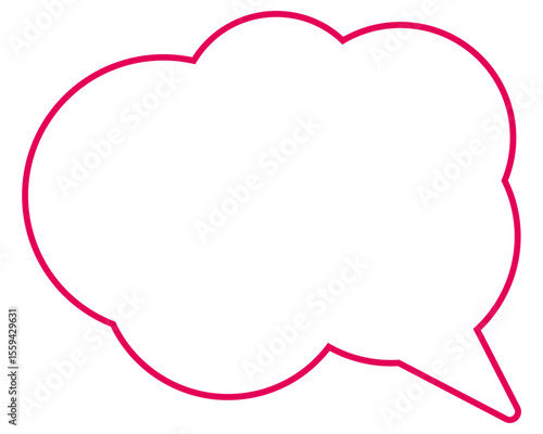 シンプルな吹き出し　雲形