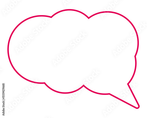 シンプルな吹き出し　雲形