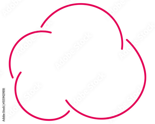 シンプルな吹き出し　雲形