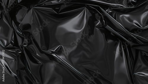black plastic bag wave texture background, glow 2