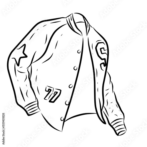 vector illustration of jacket