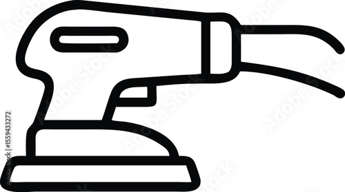 Vector art of an electric sander isolated on white background is ready for polishing