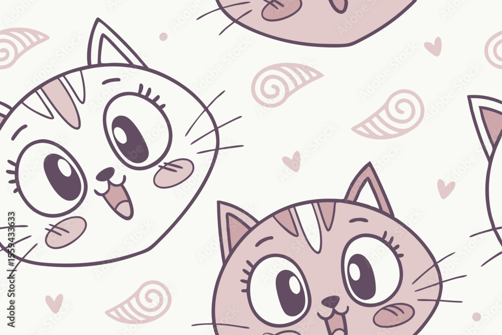 Obraz premium pattern with cats