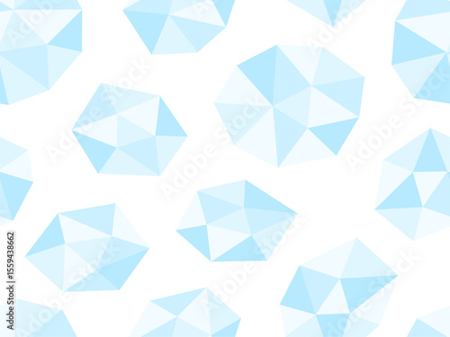 水色のポリゴンのパターン背景