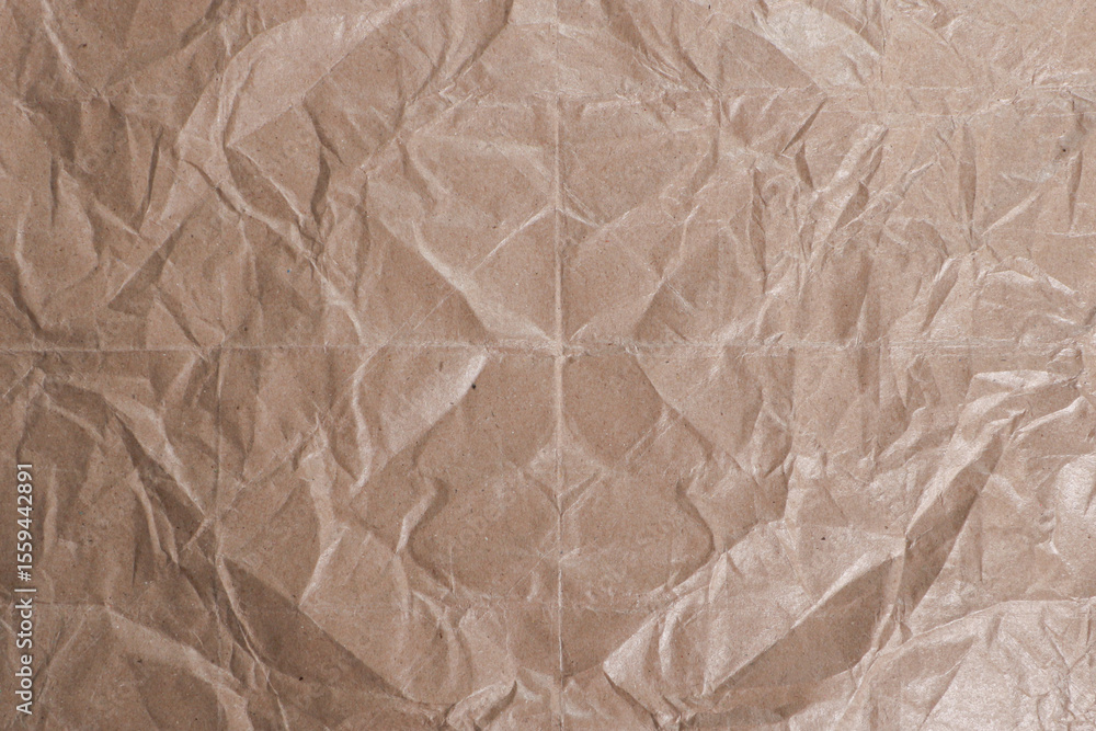 Obraz premium Wrinkled Kraft Paper Circle Texture