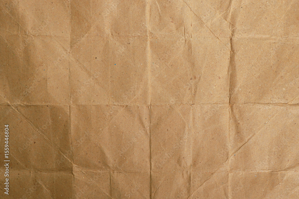 Fototapeta premium Vintage Brown Crumpled Paper Texture