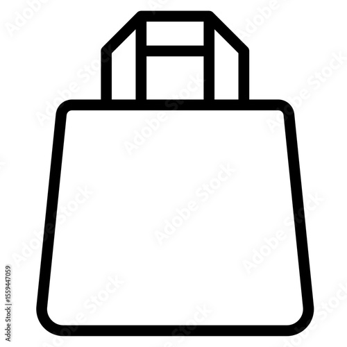 Flat bottom bag in vector illustration