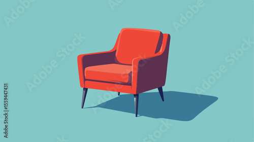 Minimalistic Chair Flat Vector Illustration