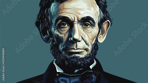 Abraham Lincoln USA Related Image Vector Illustration