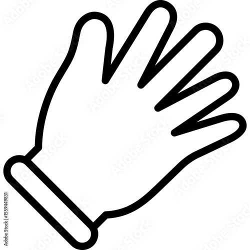 gloves icon illustration design with outline