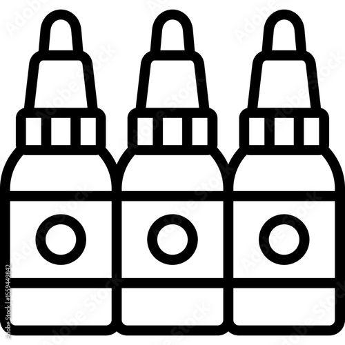 ink icon illustration design with outline