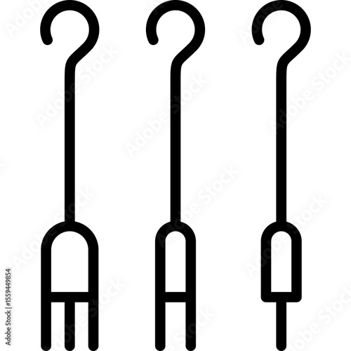 needle icon illustration design with outline