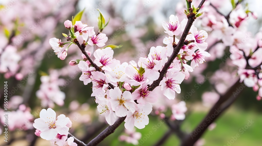 Stunning Pink Almond Blossom Flowers in Spring Stunning Pink Almond Blossom Flowers in Spring