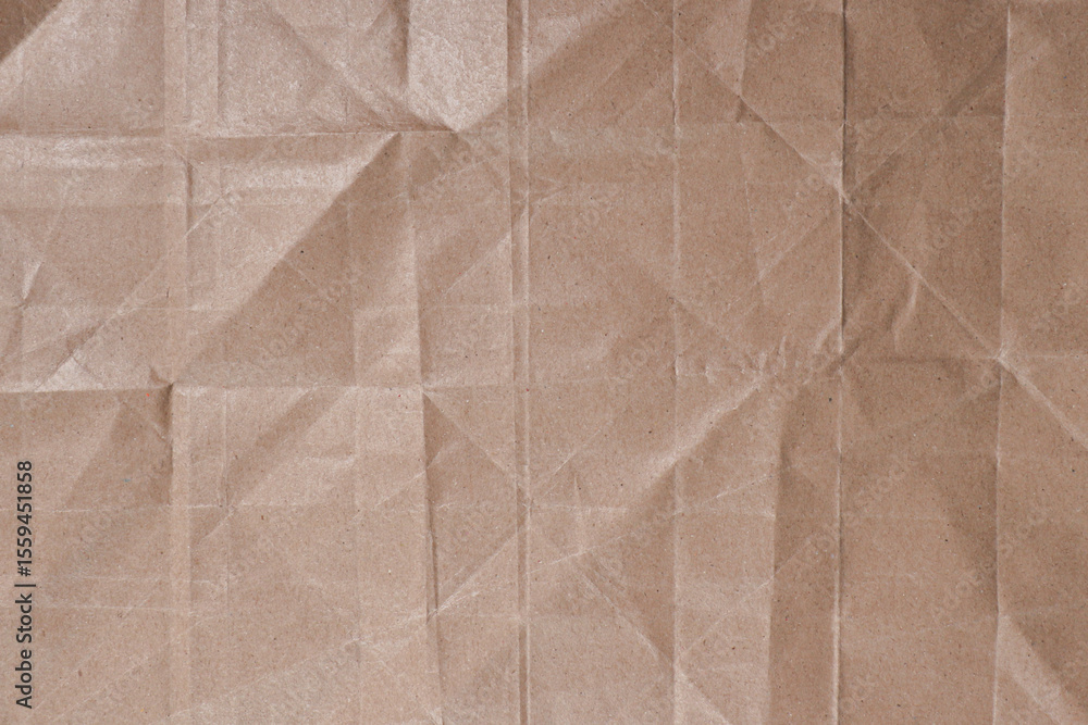 Fototapeta premium Folded Brown Paper Texture Background