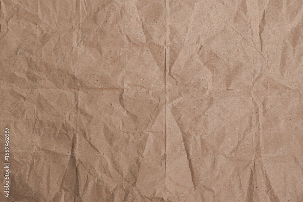 Obraz premium Crumpled Brown Paper Texture Background
