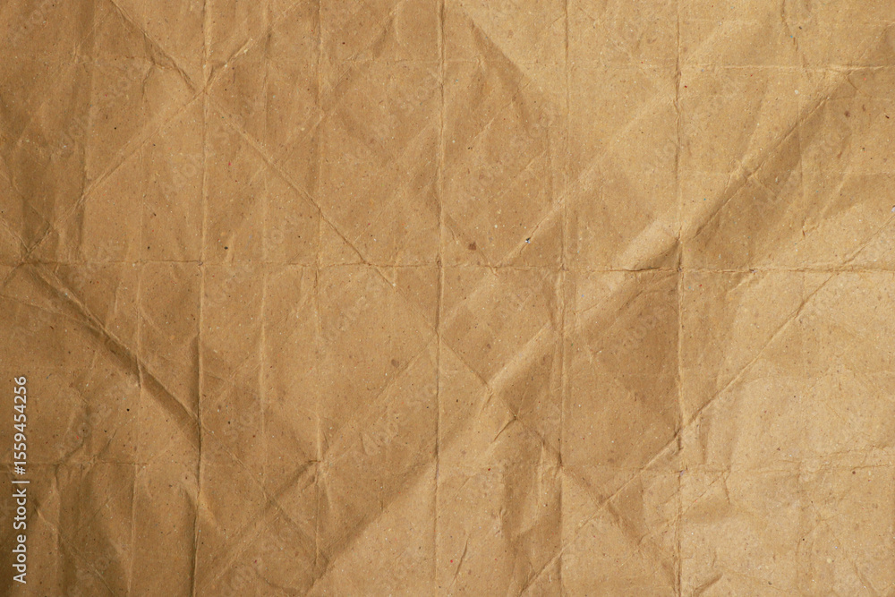 Fototapeta premium Brown Wrinkled Paper Texture Background