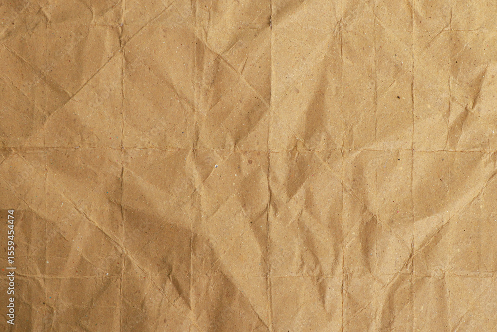 Obraz premium Brown Wrinkled Paper Texture Background