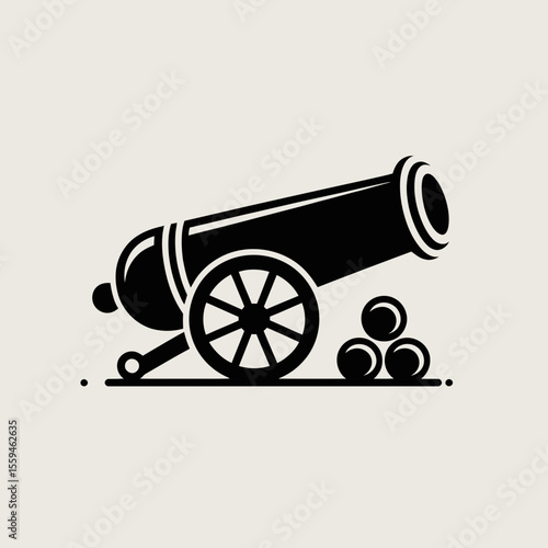 old cannon vector