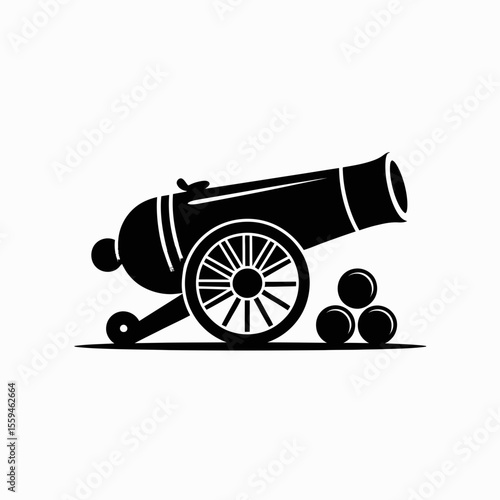old cannon vector illustration
