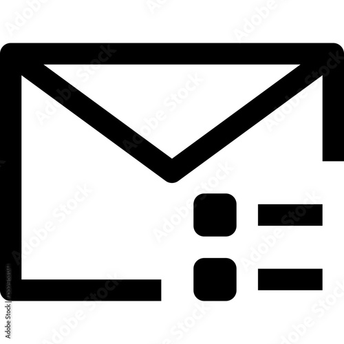 Email List - Simple Minimalist Icon
