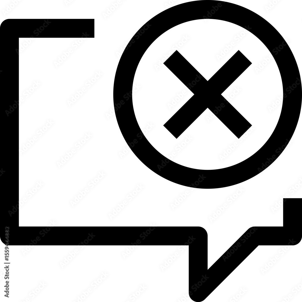 Obraz premium Speech Bubble Communication - Simple Minimalist Icon