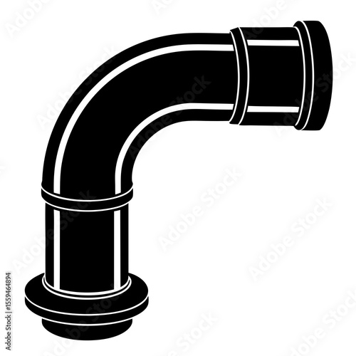 Straight Plumbing Pipe Illustration Vector for Construction and Engineering Projects
