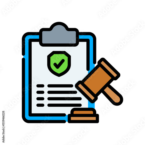 Regulation lineal color icon