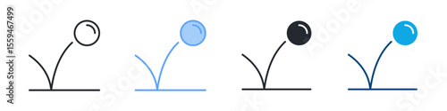 Resilience Icon Set Multiple Style. Designed In Outline, Blue, Glyph, Dual Tone