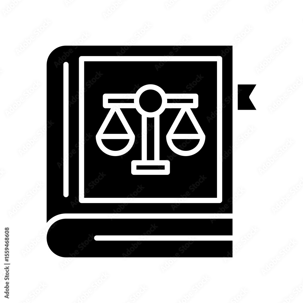 Law Book glyph icon Law Book glyph icon