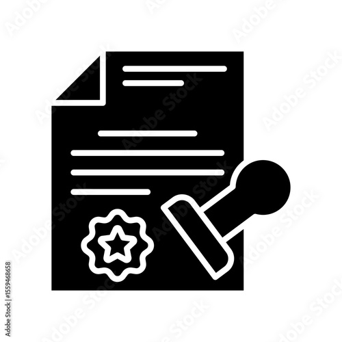 Notary Seal glyph icon