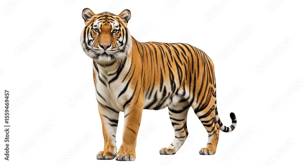 Obraz premium Majestic Tiger On Black Background