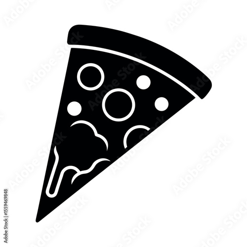 vector illustration of a pizza hut pepperoni pizza on white background