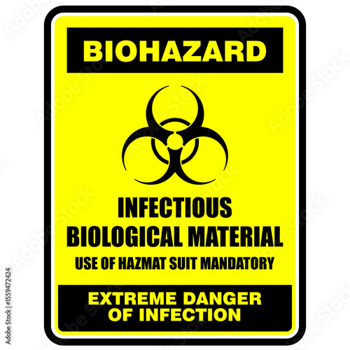 Biohazard, infectious biological material, sign vector